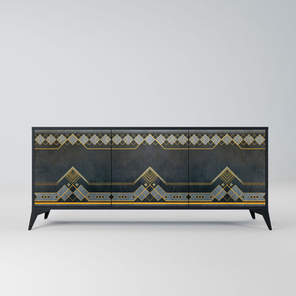 ROYAL ORDINARINESS 3-Door Sideboard in Black Finish