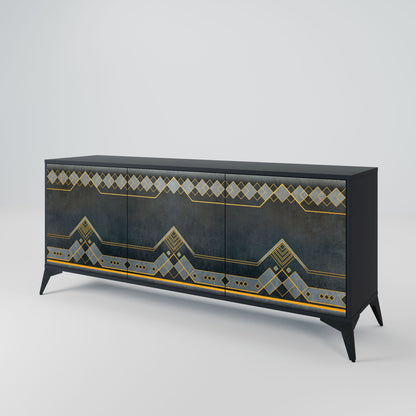 ROYAL ORDINARINESS 3-Door Sideboard in Black Finish