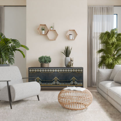 ROYAL ORDINARINESS 3-Door Sideboard in Black Finish