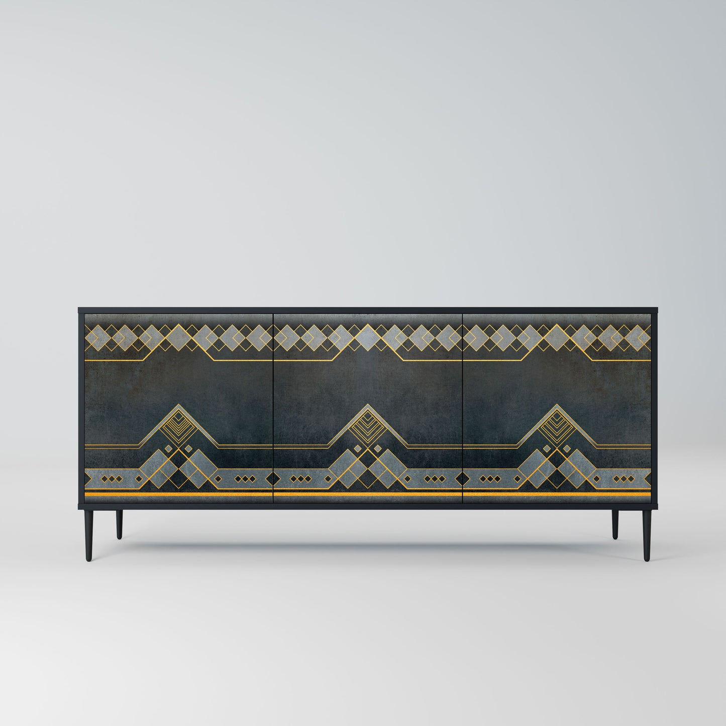 ROYAL ORDINARINESS 3-Door Sideboard in Black Finish
