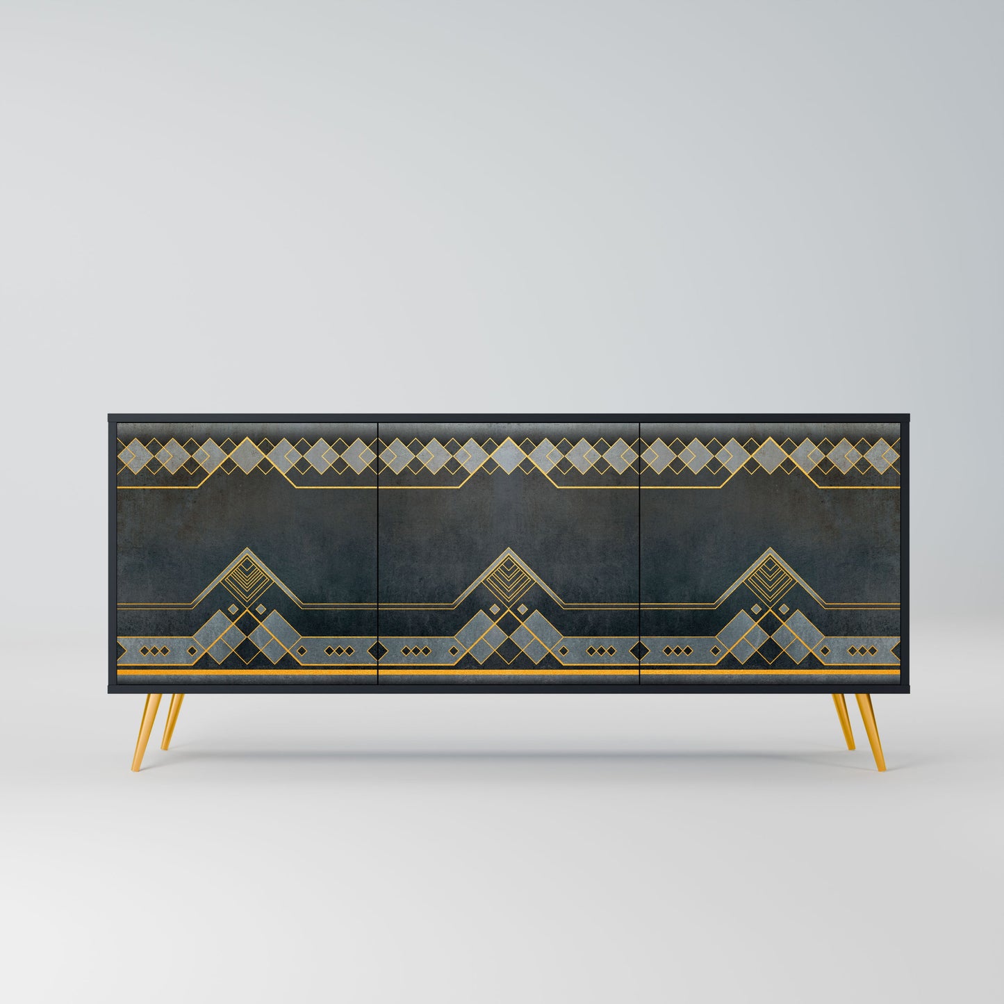ROYAL ORDINARINESS 3-Door Sideboard in Black Finish
