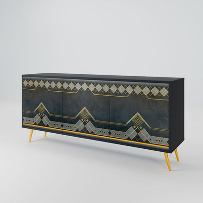ROYAL ORDINARINESS 3-Door Sideboard in Black Finish