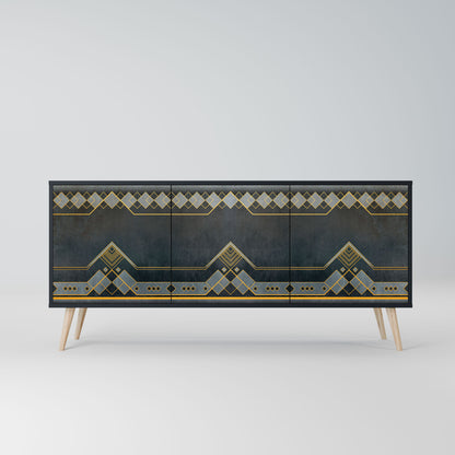 ROYAL ORDINARINESS 3-Door Sideboard in Black Finish