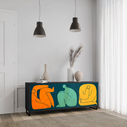 TOGETHER BUT SEPARATELY 3-Door Sideboard in Black Finish