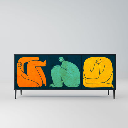 TOGETHER BUT SEPARATELY 3-Door Sideboard in Black Finish