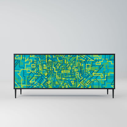 NOSTALGIC MEMORIES 3-Door Sideboard in Black Finish