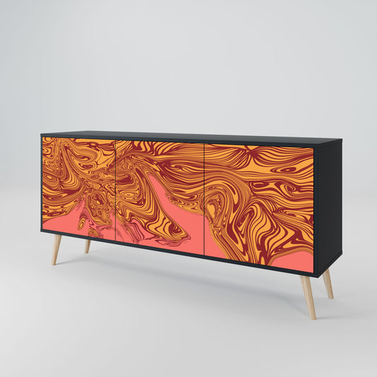 FLOATING THOUGHTS 3-Door Sideboard in Black Finish