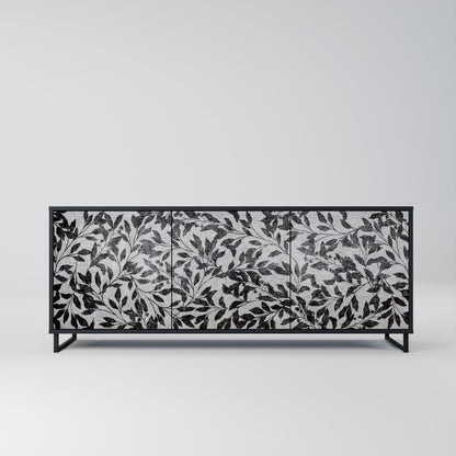CHARCOAL SPROUT 3-Door Sideboard in Black Finish