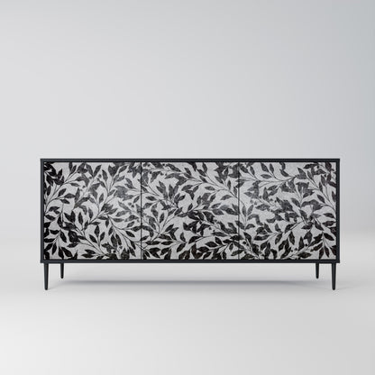 CHARCOAL SPROUT 3-Door Sideboard in Black Finish