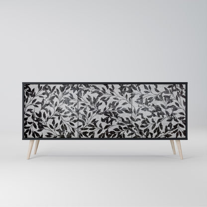 CHARCOAL SPROUT 3-Door Sideboard in Black Finish