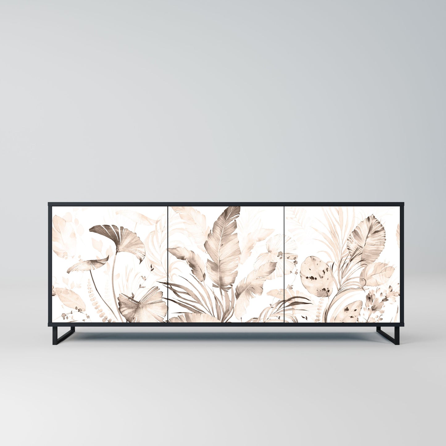 WILD TENDERNESS 3-Door Sideboard in Black Finish