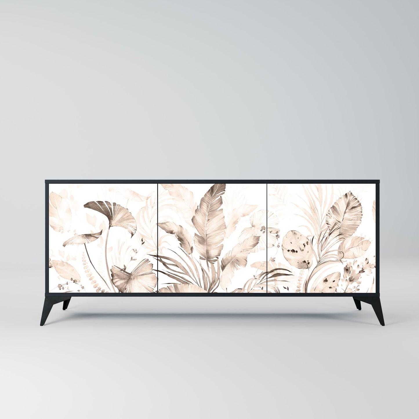 WILD TENDERNESS 3-Door Sideboard in Black Finish