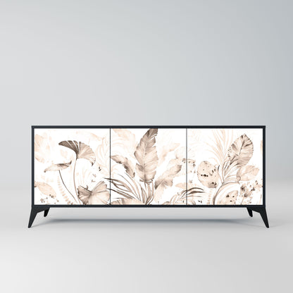 WILD TENDERNESS 3-Door Sideboard in Black Finish