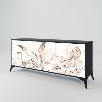 WILD TENDERNESS 3-Door Sideboard in Black Finish