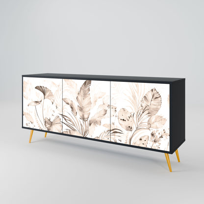 WILD TENDERNESS 3-Door Sideboard in Black Finish
