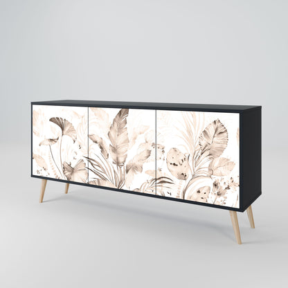 WILD TENDERNESS 3-Door Sideboard in Black Finish