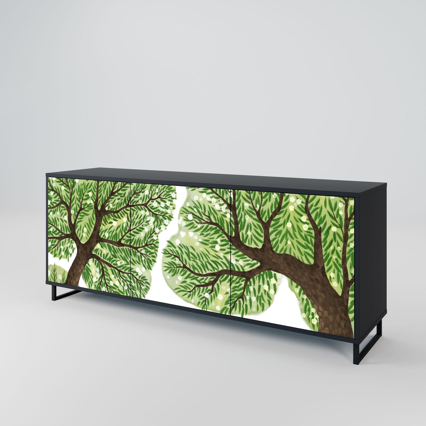 WILDERNESS DASH Madia a 3 Ante in Finitura Nera