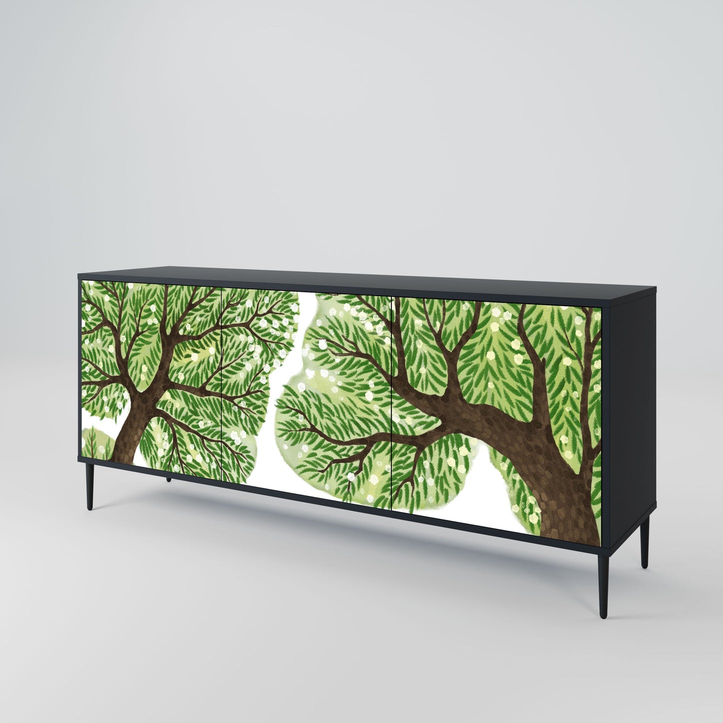 WILDERNESS DASH Madia a 3 Ante in Finitura Nera