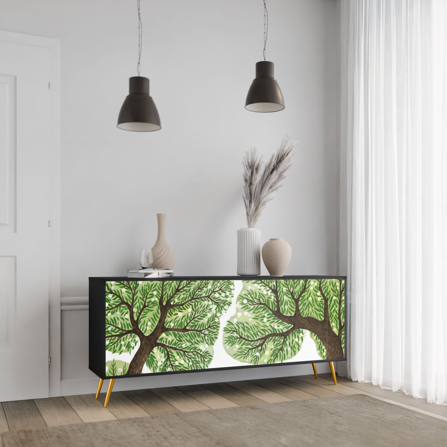 WILDERNESS DASH Madia a 3 Ante in Finitura Nera