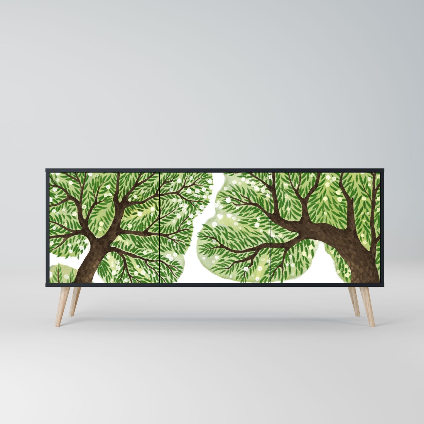 WILDERNESS DASH Madia a 3 Ante in Finitura Nera