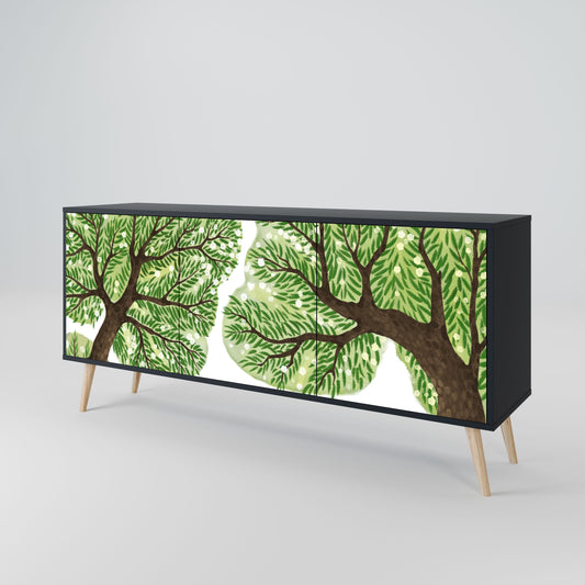 WILDERNESS DASH 3-Door Sideboard in Black Finish