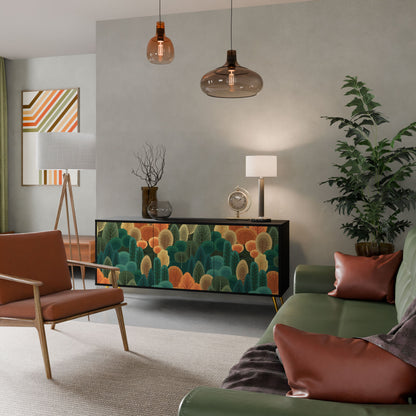 AUTUMN KALEIDOSCOPE Madia a 3 Ante in Finitura Nera