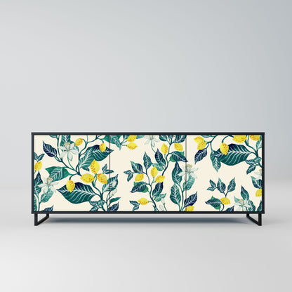 LEMON TREE 3-Door Sideboard in Black Finish
