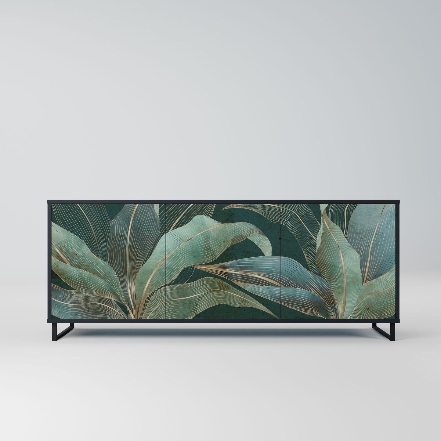 ROYAL GREEN Madia a 3 Ante in Finitura Nera