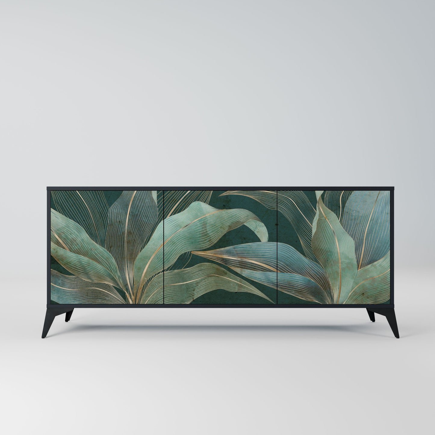 ROYAL GREEN Madia a 3 Ante in Finitura Nera