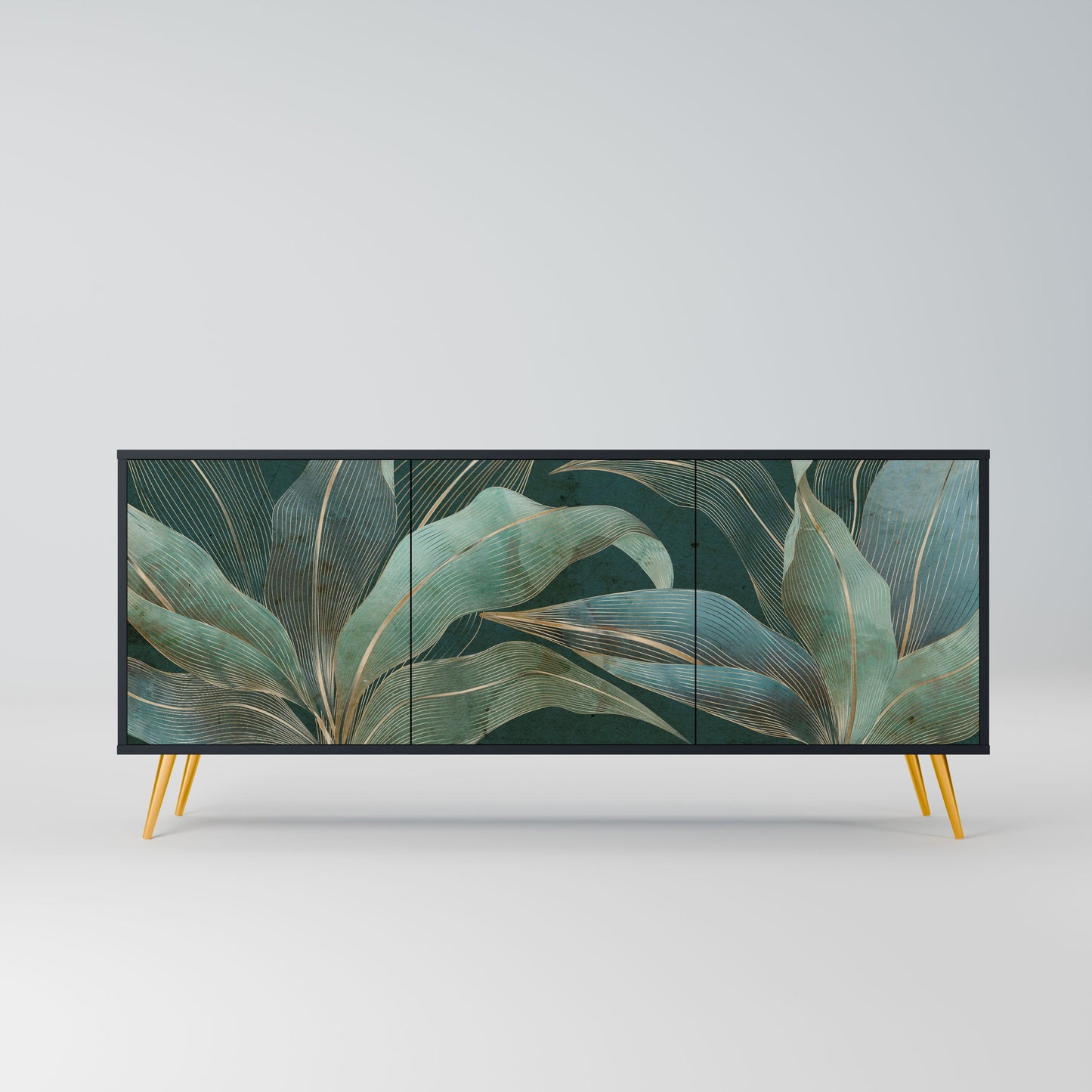 ROYAL GREEN Madia a 3 Ante in Finitura Nera