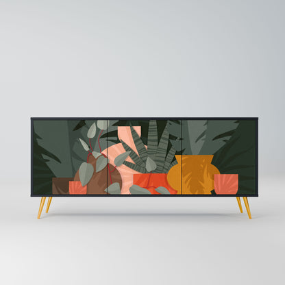 TROPICAL COMPOSITION Madia a 3 Ante in Finitura Nera