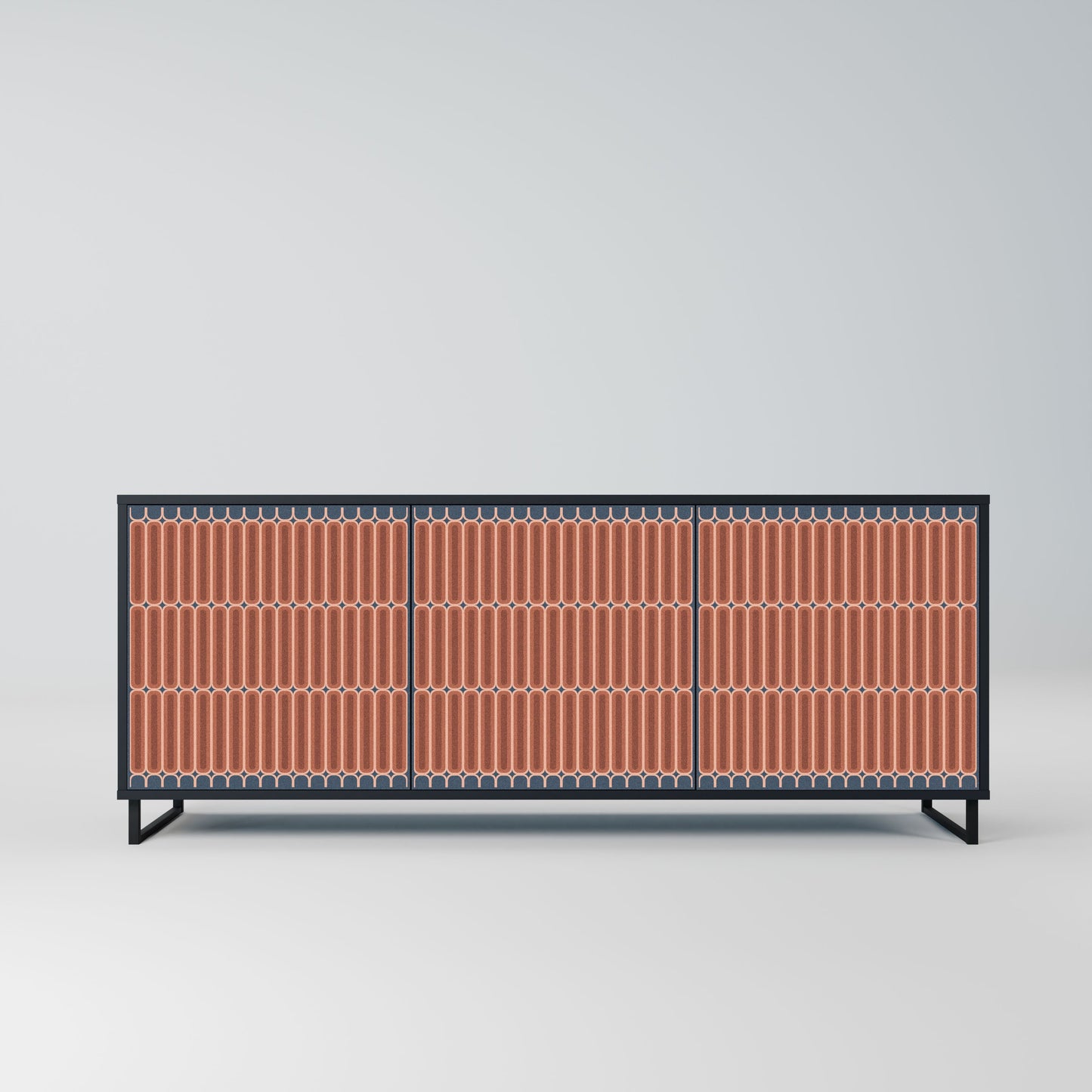 HYPNOTIC GATE 3-Door Sideboard in Black Finish