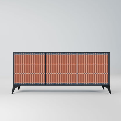 HYPNOTIC GATE 3-Door Sideboard in Black Finish