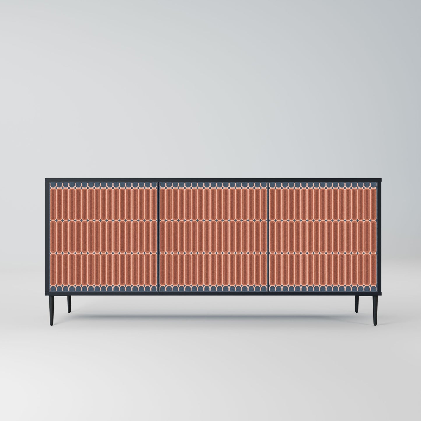 HYPNOTIC GATE 3-Door Sideboard in Black Finish