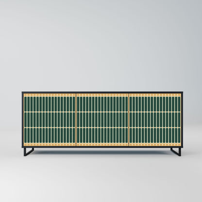 ILUSION GATE 3-Door Sideboard in Black Finish