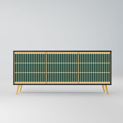 ILUSION GATE 3-Door Sideboard in Black Finish