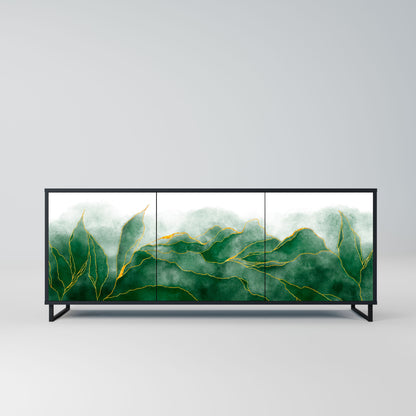 EXPENSIVE NATURE 3-Door Sideboard in Black Finish