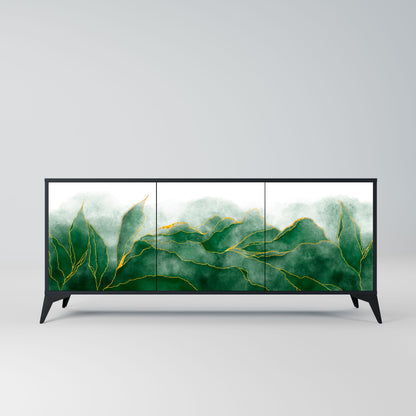 EXPENSIVE NATURE 3-Door Sideboard in Black Finish