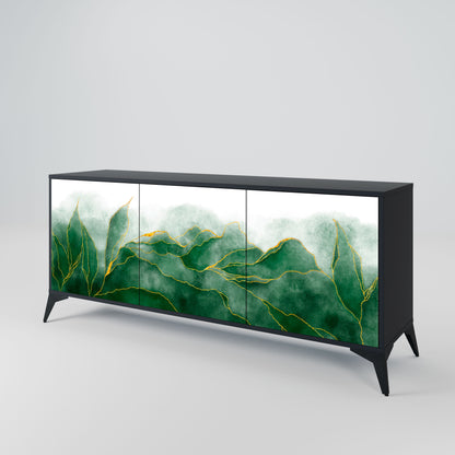 EXPENSIVE NATURE 3-Door Sideboard in Black Finish