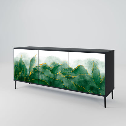 EXPENSIVE NATURE 3-Door Sideboard in Black Finish