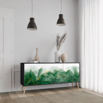 EXPENSIVE NATURE 3-Door Sideboard in Black Finish