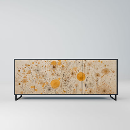 MORNING GLADE 3-Door Sideboard in Black Finish