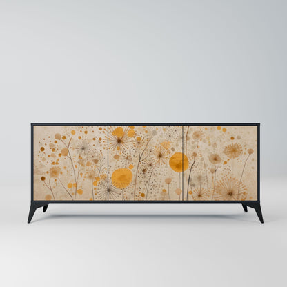 MORNING GLADE 3-Door Sideboard in Black Finish