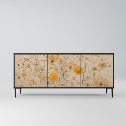 MORNING GLADE 3-Door Sideboard in Black Finish