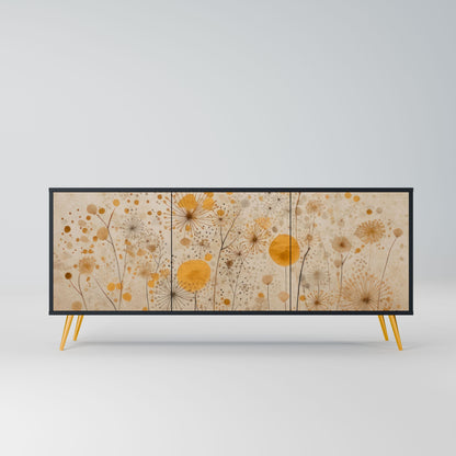 MORNING GLADE 3-Door Sideboard in Black Finish