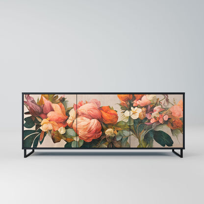 STYLISH BEAUTY 3-Door Sideboard in Black Finish