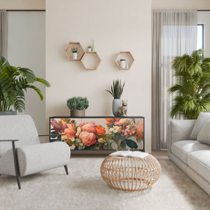 STYLISH BEAUTY 3-Door Sideboard in Black Finish