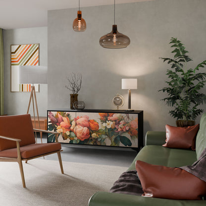 STYLISH BEAUTY 3-Door Sideboard in Black Finish