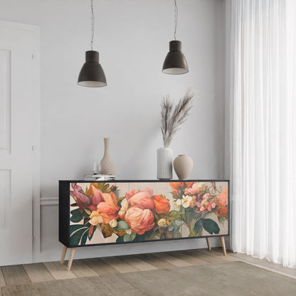 STYLISH BEAUTY 3-Door Sideboard in Black Finish