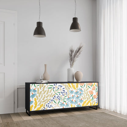 HELLO SPRING 3-Door Sideboard in Black Finish